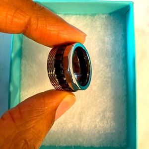 Tiffany & Co. - Paloma Picasso Sterling Silver & Titanium Men’s Stacked Ring